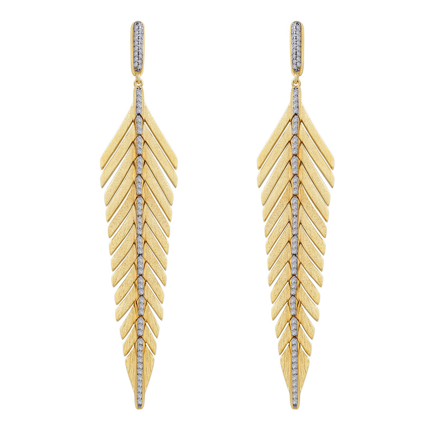 Elegant Feather Drop Earrings