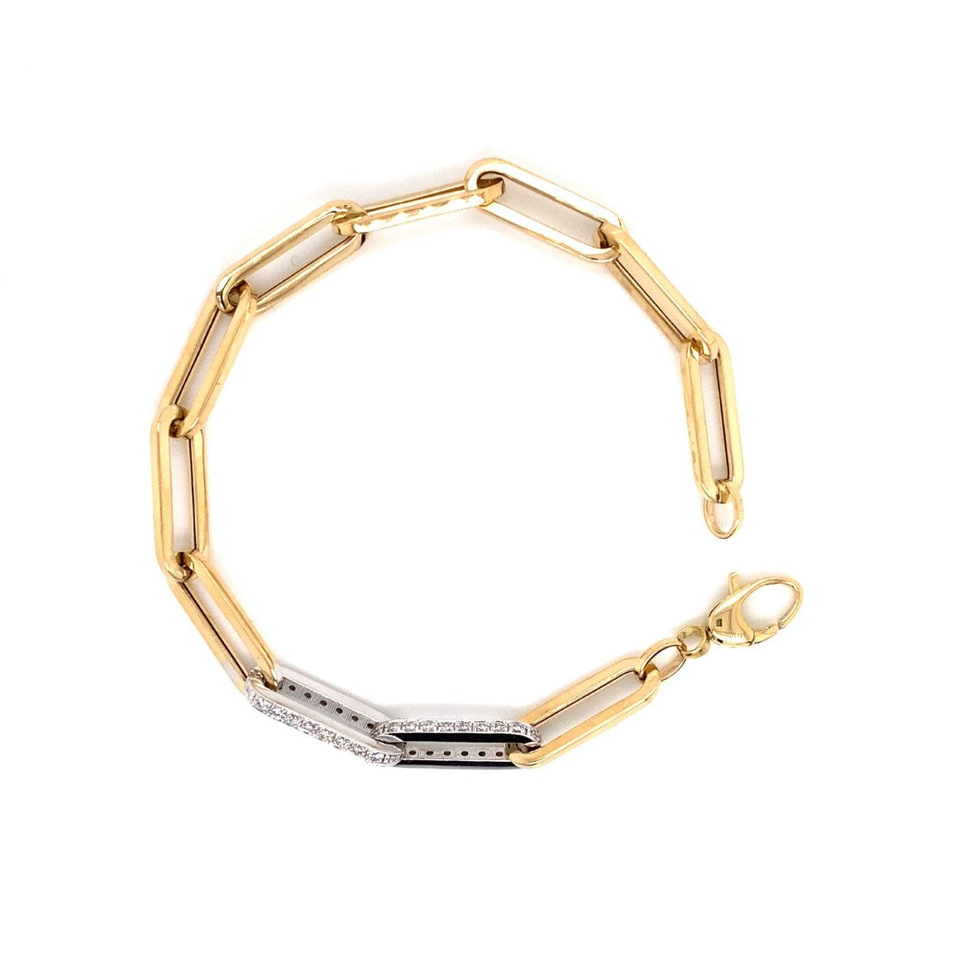 18KTT .35 Cttw Diamond Bracelet