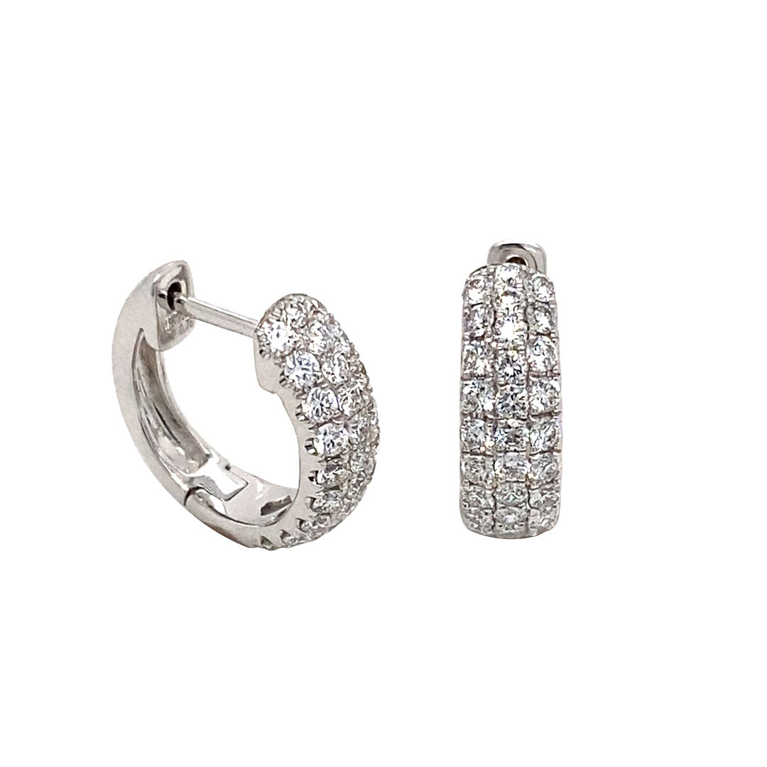 18KW .78 Cttw Diamond Earrings