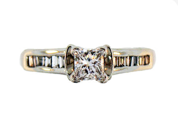 PLATINUM 1.25CTTW PC/BG BRIDAL RING