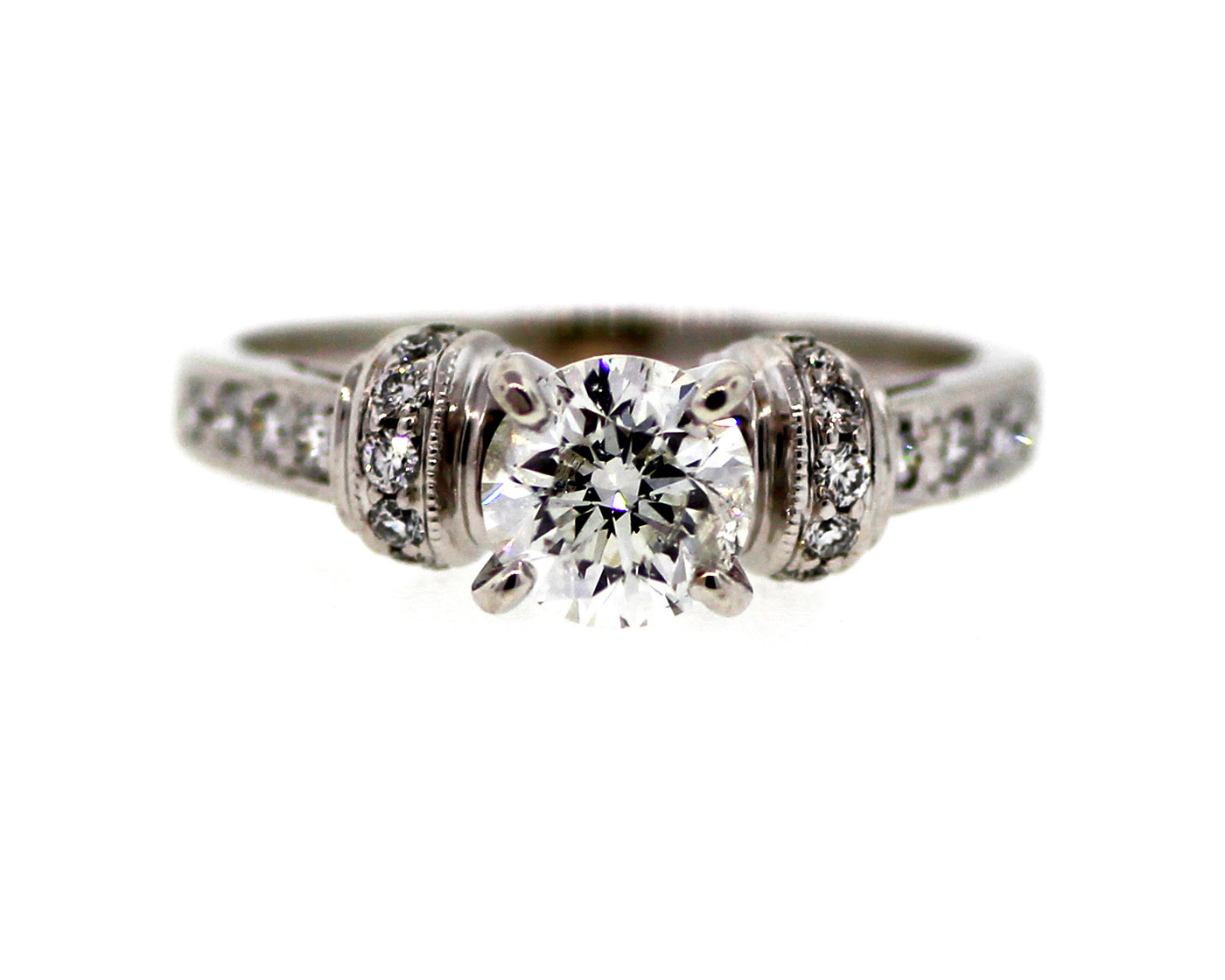 18KW .85CTTW DIAMOND RING, .58CT CTR H-I1 image