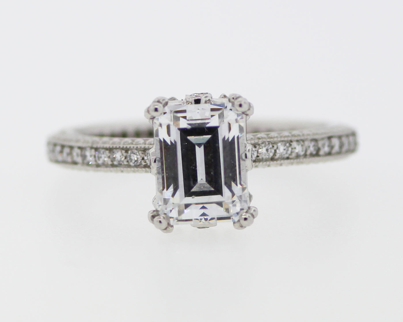 ELI JEWELS PLATINUM .37 CTTW DIAMOND ENGAGEMENT RING