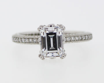 ELI JEWELS PLATINUM .37 CTTW DIAMOND ENGAGEMENT RING