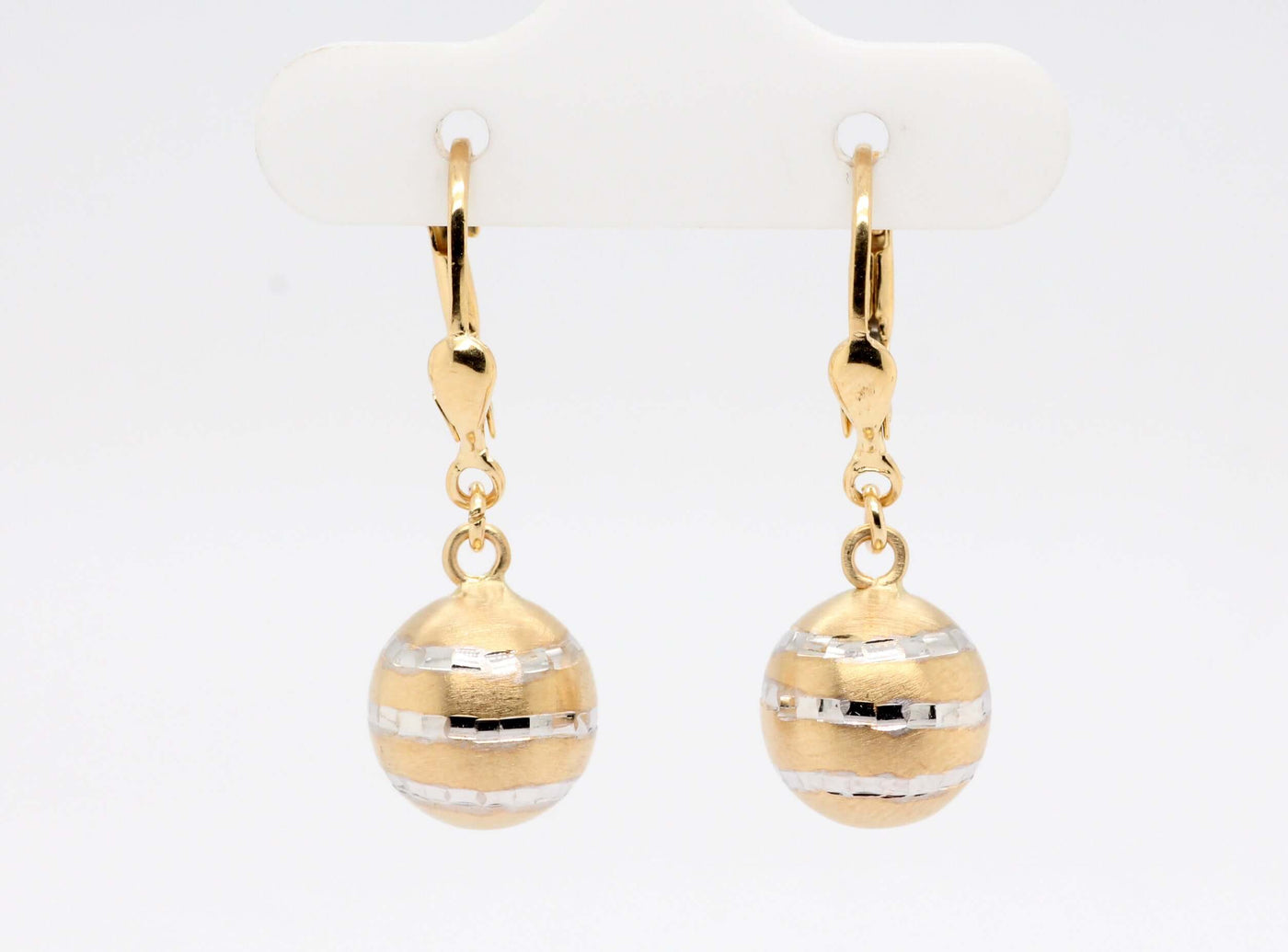 14KY ball dangle earrings image