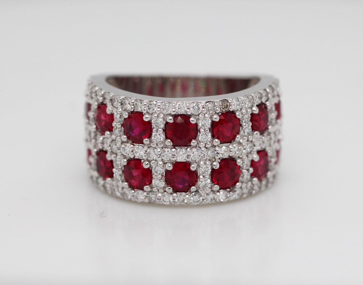 14KW 2.52 CTTW RUBY AND DIAMOND FASHION RING 1.06 CTTW H-SI1 image