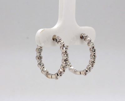 14KW 1.13 Cttw Diamond Earrings H-SI2