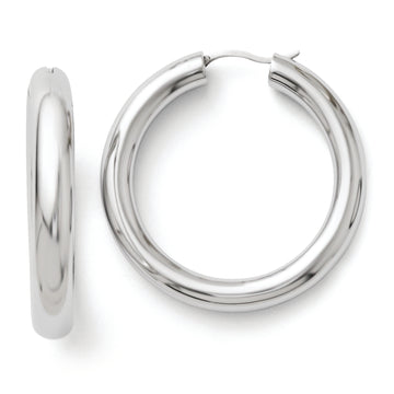 SS RHODIUM PLATED HOOP EARRINGS
QLE151