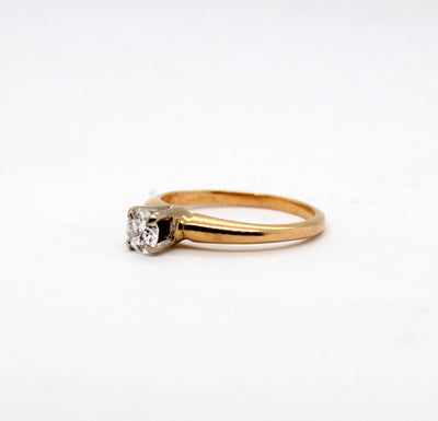 14KY .30 Ct Diamond Solitaire Ring H in Color and SI1 in Clarity