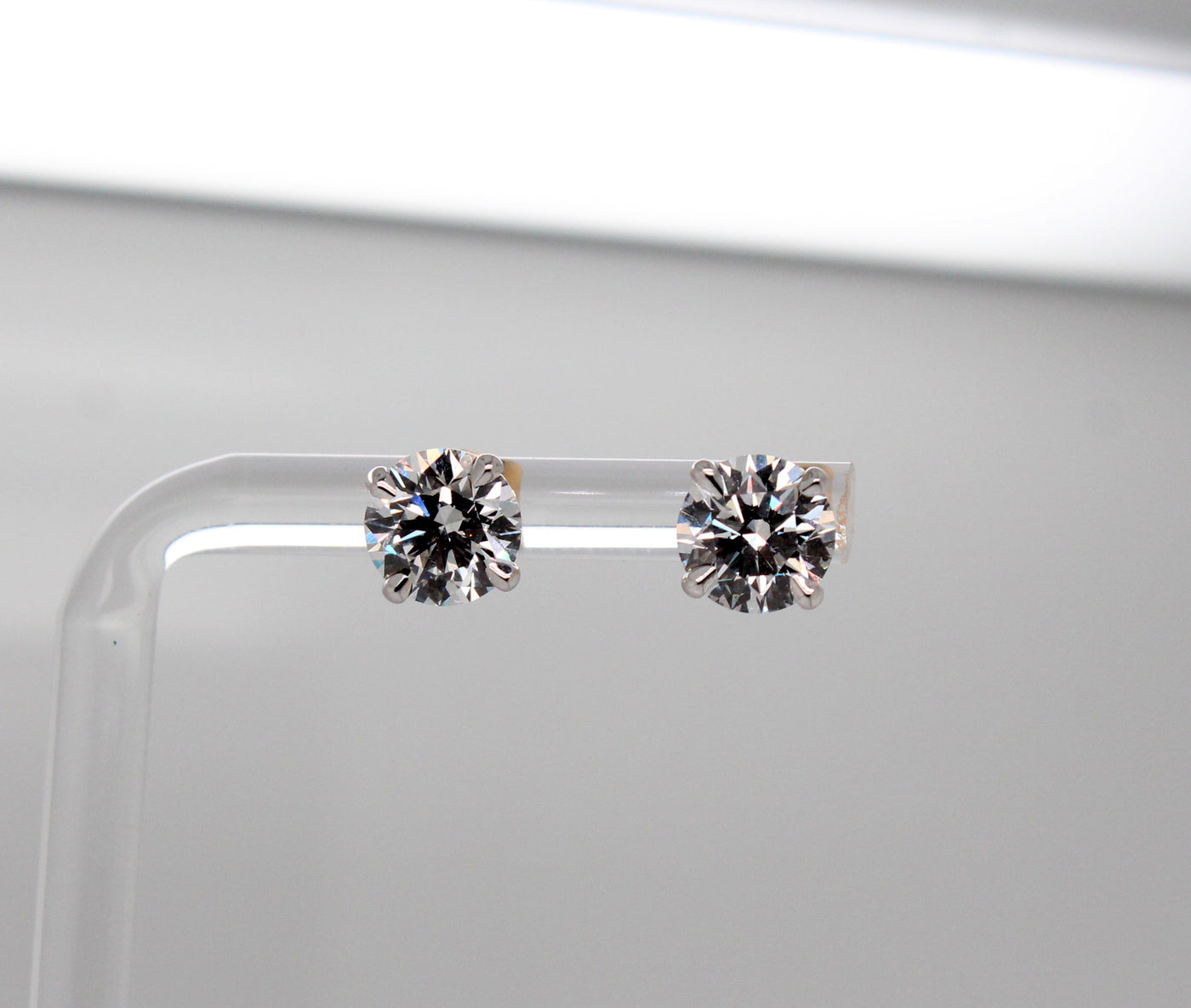 14KW 3.16 Cttw Lab Grown Diamond Stud Earrings