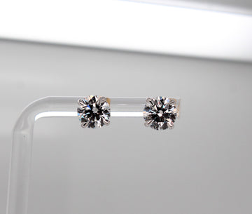 14KW 3.16 Cttw Lab Grown Diamond Stud Earrings
