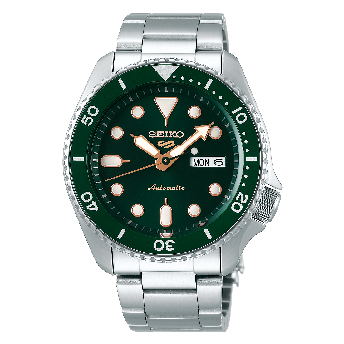 Gts Seiko 5 Srpd63 Green Dial/Bezel Automatic Watch