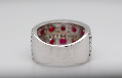 14KW 2.52 CTTW RUBY AND DIAMOND FASHION RING 1.06 CTTW H-SI1