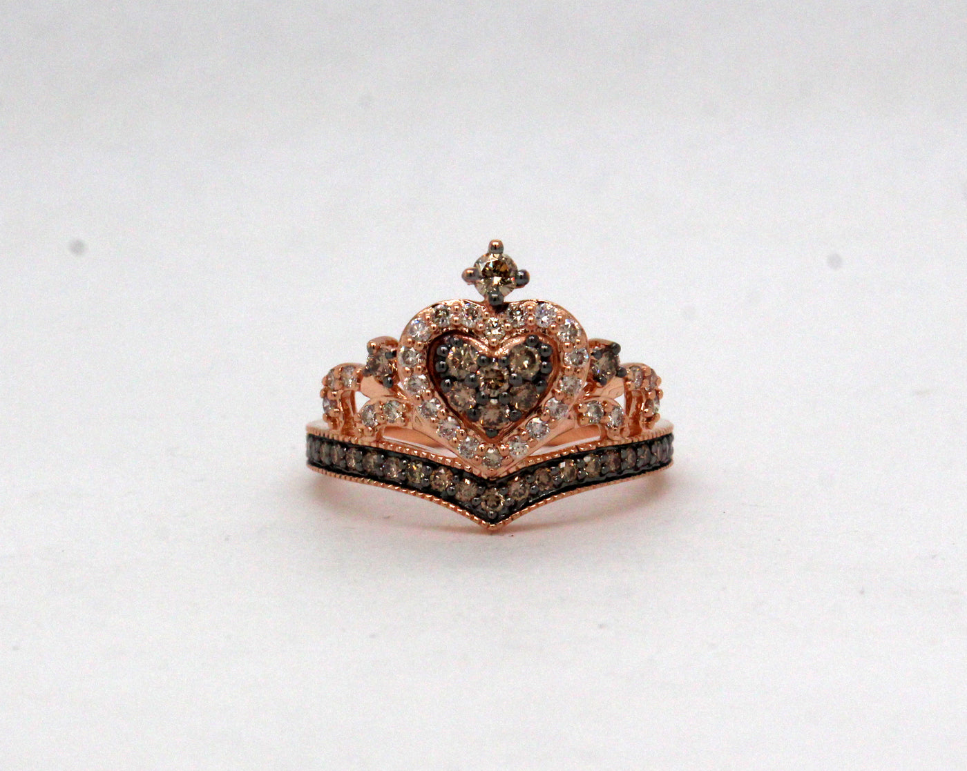 Estate 14KR .50 Cttw Brown and Champagne Diamond LeVian Ring SI2 in Cl