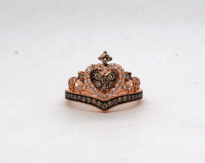 Estate 14KR .50 Cttw Brown and Champagne Diamond LeVian Ring SI2 in Cl