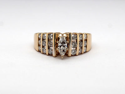 Estate 14KY .70 Cttw Diamond Engagement Ring