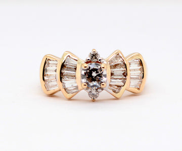 Estate 14KY .85 Cttw Diamond Engagement Ring, IJ-Si2