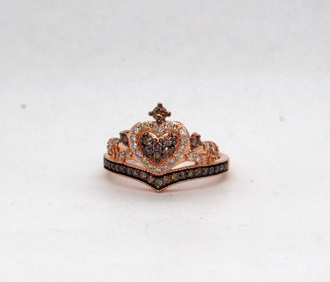 Estate 14KR .50 Cttw Brown and Champagne Diamond Ring
