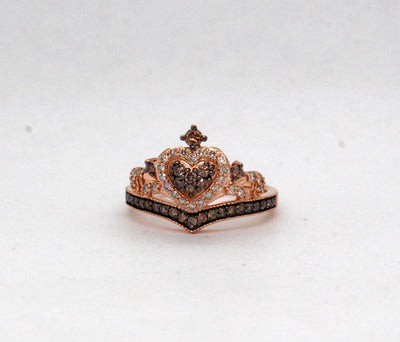 Estate 14KR .50 Cttw Brown and Champagne Diamond Ring