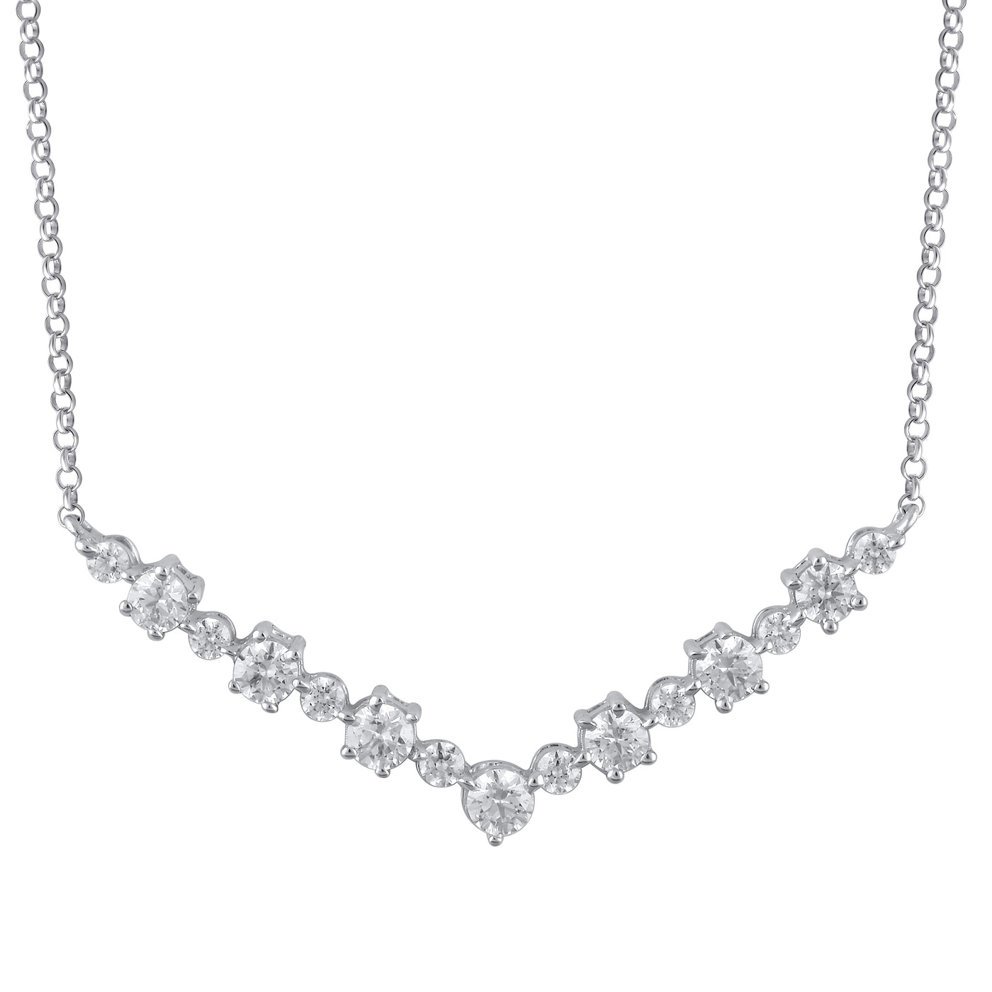 10KW .50 CTTW DIAMOND NECKLACE, I-I1