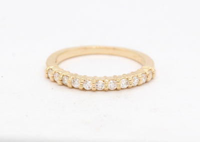 14KY .20 Cttw Diamond Wedding Band with Diamonds H in Color and SI2 in