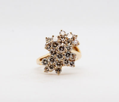 Estate 14KY 2.00 Cttw Diamond Fashion Ring