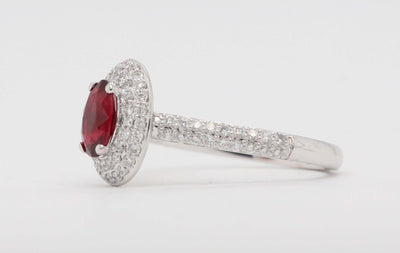14KW .71 Ct Ruby And Diamond Ring