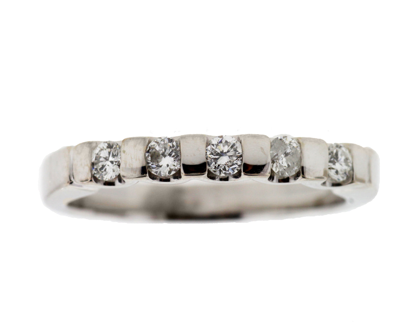 18KW .25CTTW 5 DIAMOND RING image