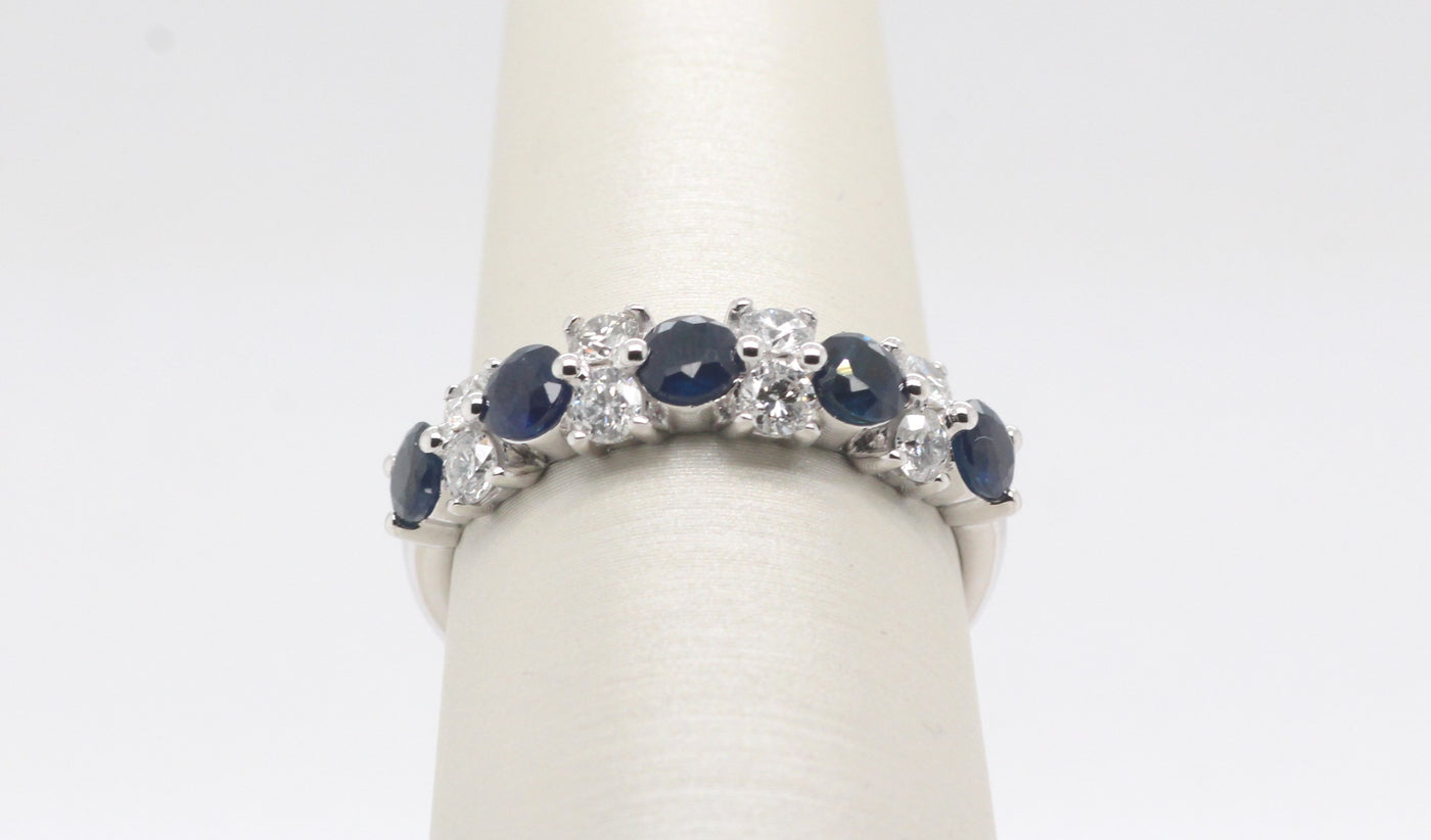 14KW 1.07 Cttw Sapphire and Diamond ring