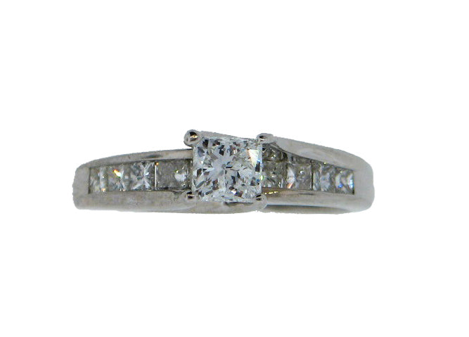 14KW 1CTW PC BRIDAL RING 
.45PC CTR H-SI2
