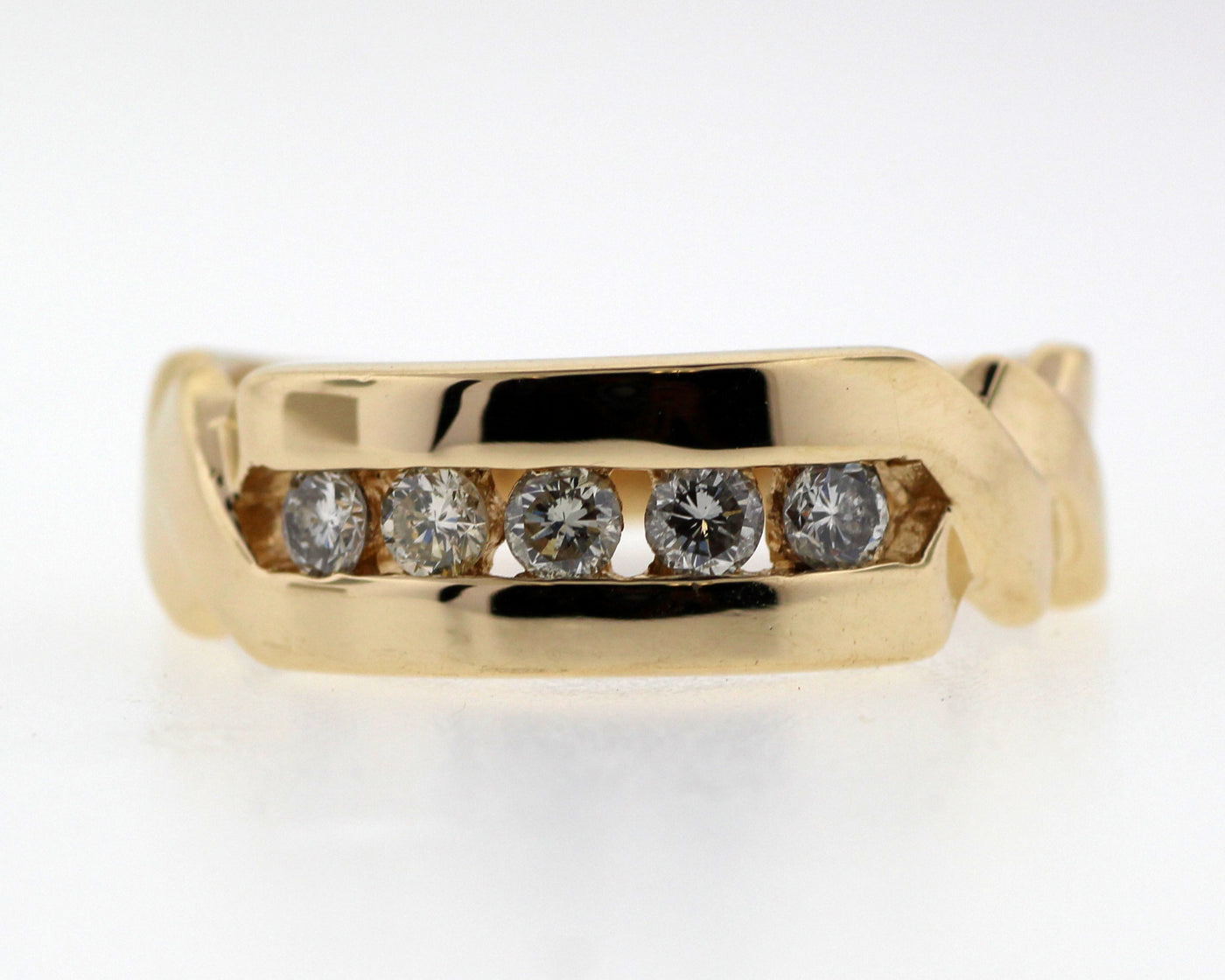 14KY .60CTTW DIAMOND GENTS FASHION RING