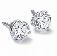 14KW 2.01 Cttw Lab Grown Diamond Stud Earrings F in Color and VS2 in C