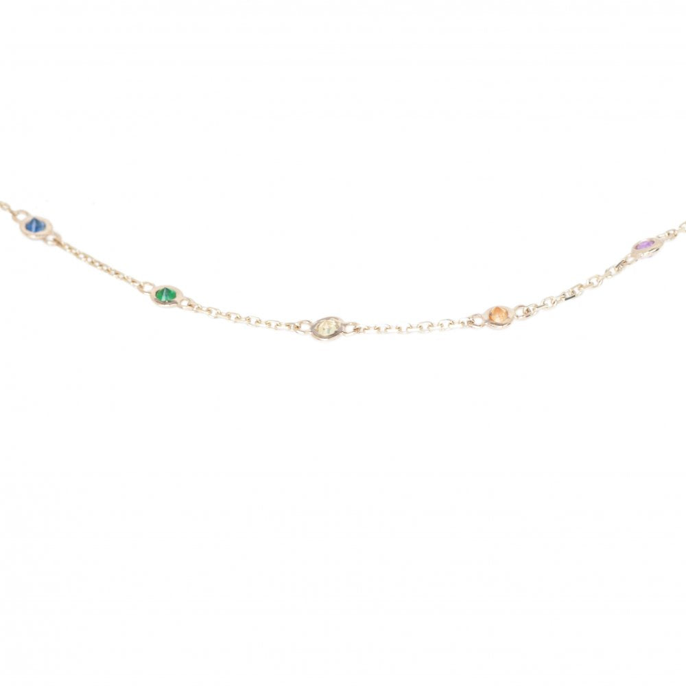 14KY .48 Cttw Multi Color Sapphire Bracelet