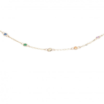 14KY .48 Cttw Multi Color Sapphire Bracelet