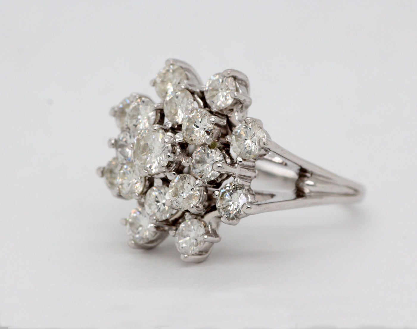 Estate 14KW 2.50 Cttw Diamond Ring HI in Color and SI2 in Clarity