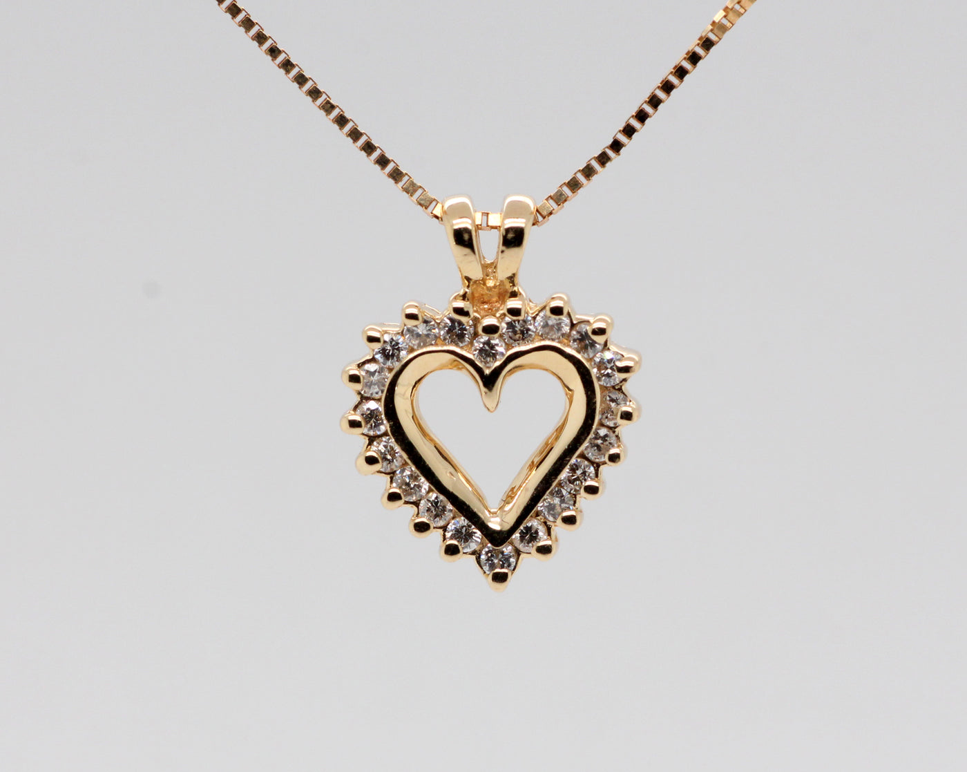 14KY .25 Cttw Diamond heart pendant, H-I1