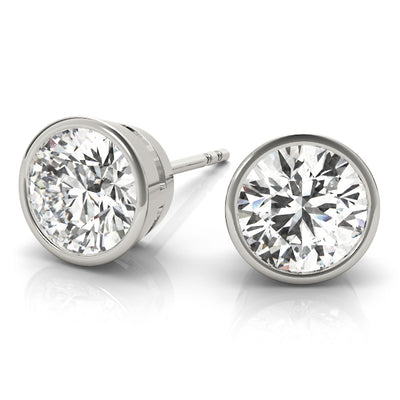 0.1CT TPRED BEZEL EARRINGS Complete per pair.