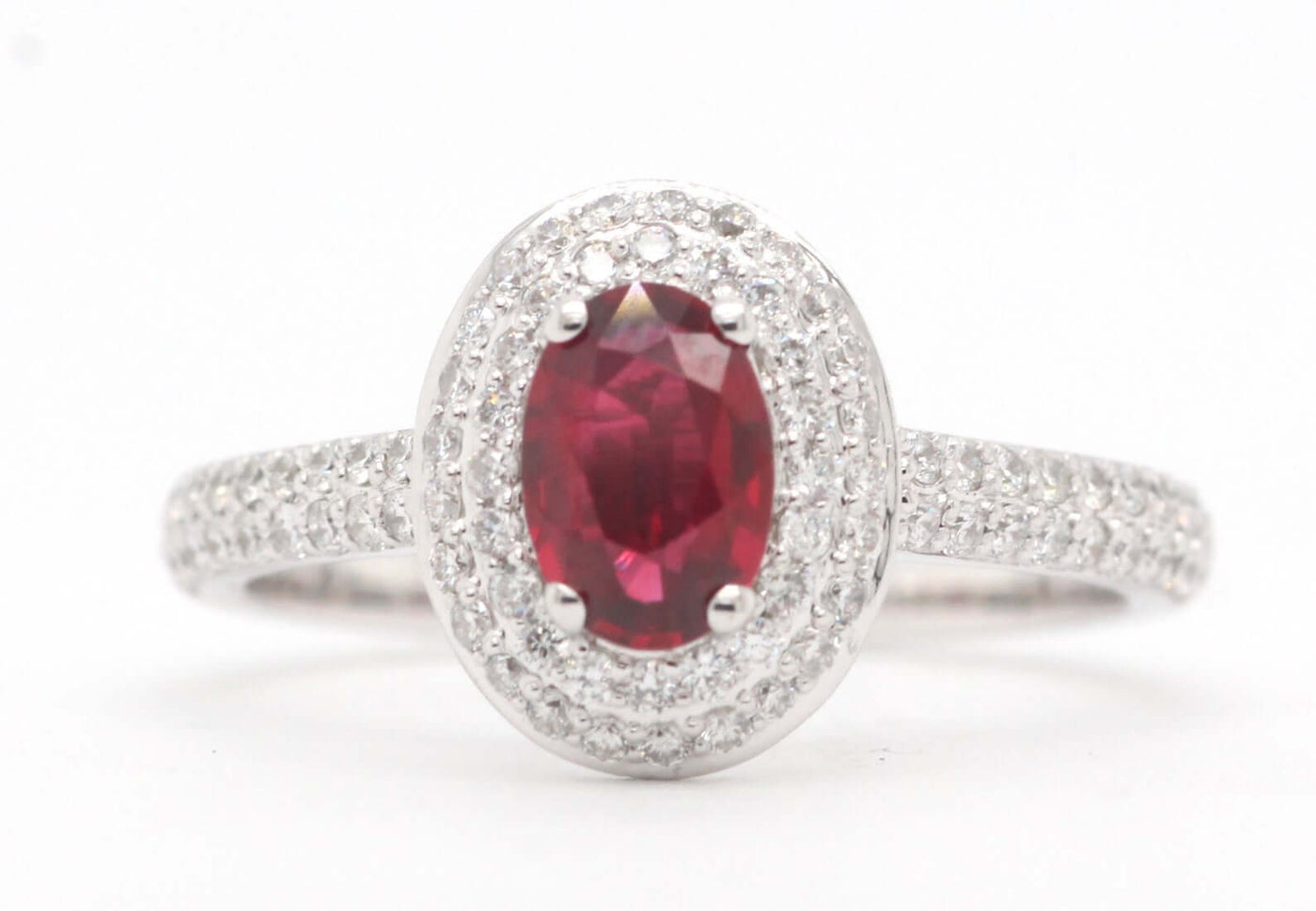 14KW .71 Ct Ruby And Diamond Ring