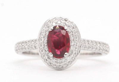 14KW .71 Ct Ruby And Diamond Ring image