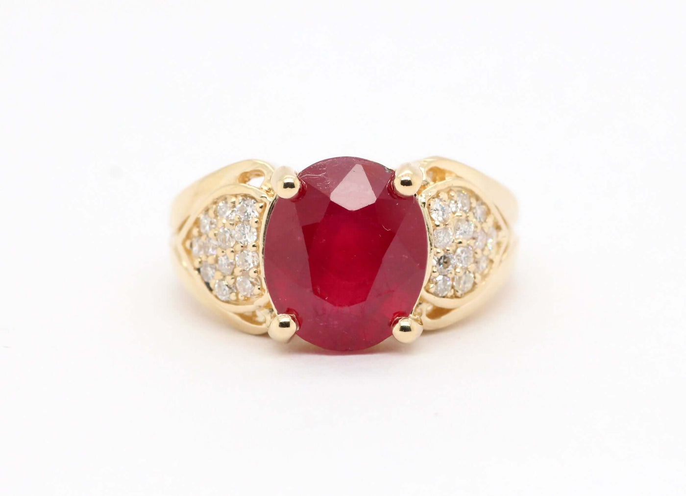 14KY 3.60 CT Ruby and Diamond ring, .25 CTTW H-SI2 image