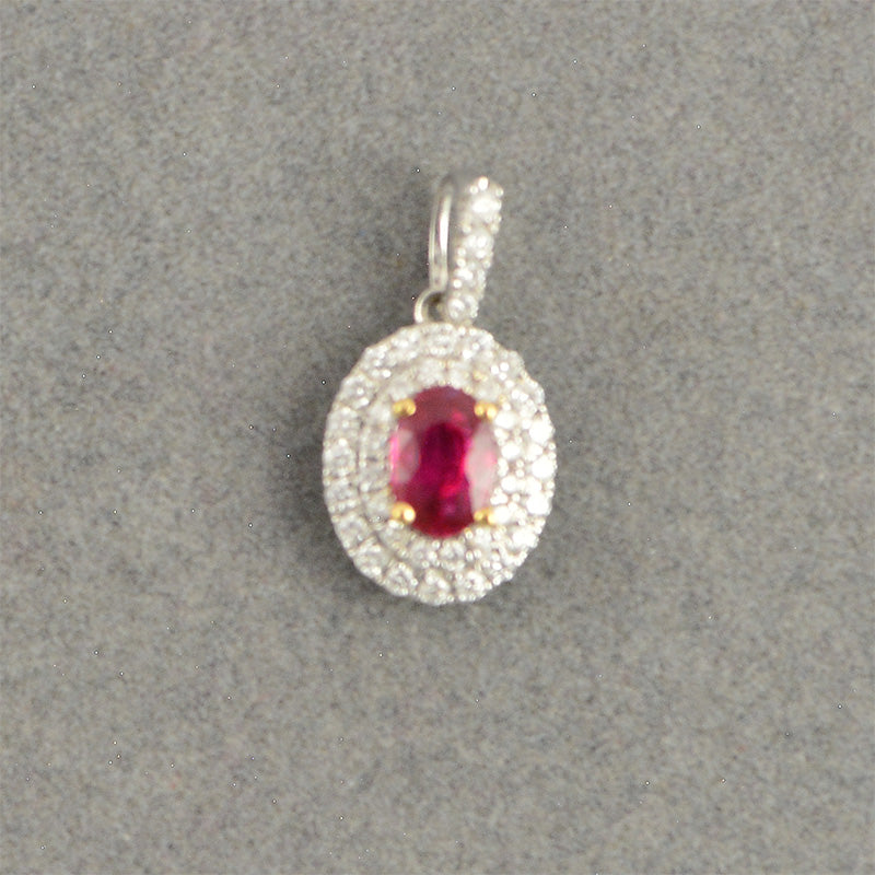 18KW Ruby and Diamond Ring