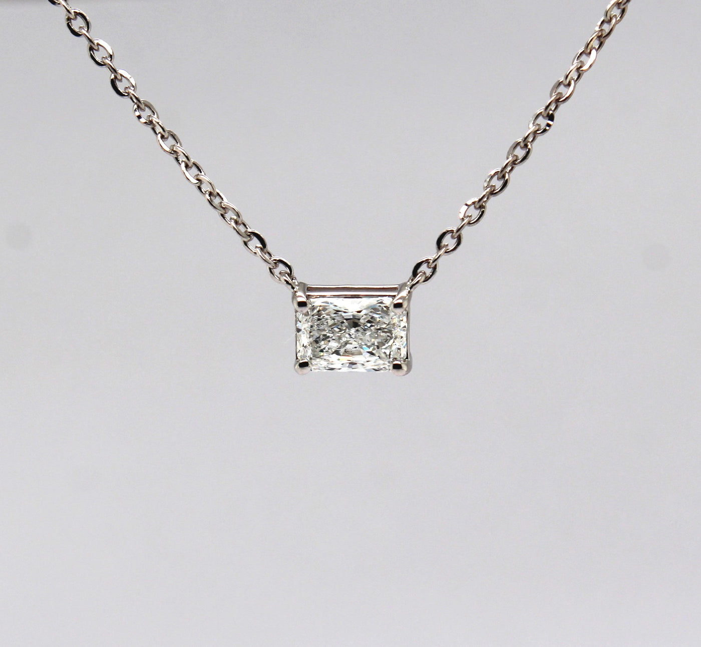 14KW .75 Ct Lab Grown Diamond Solitaire Pendant