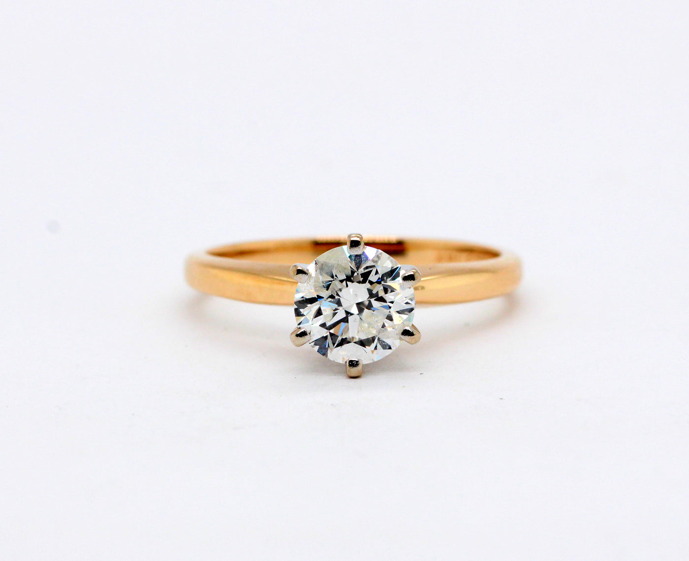 14KY 1.18 Ct Round Diamond solitaire ring