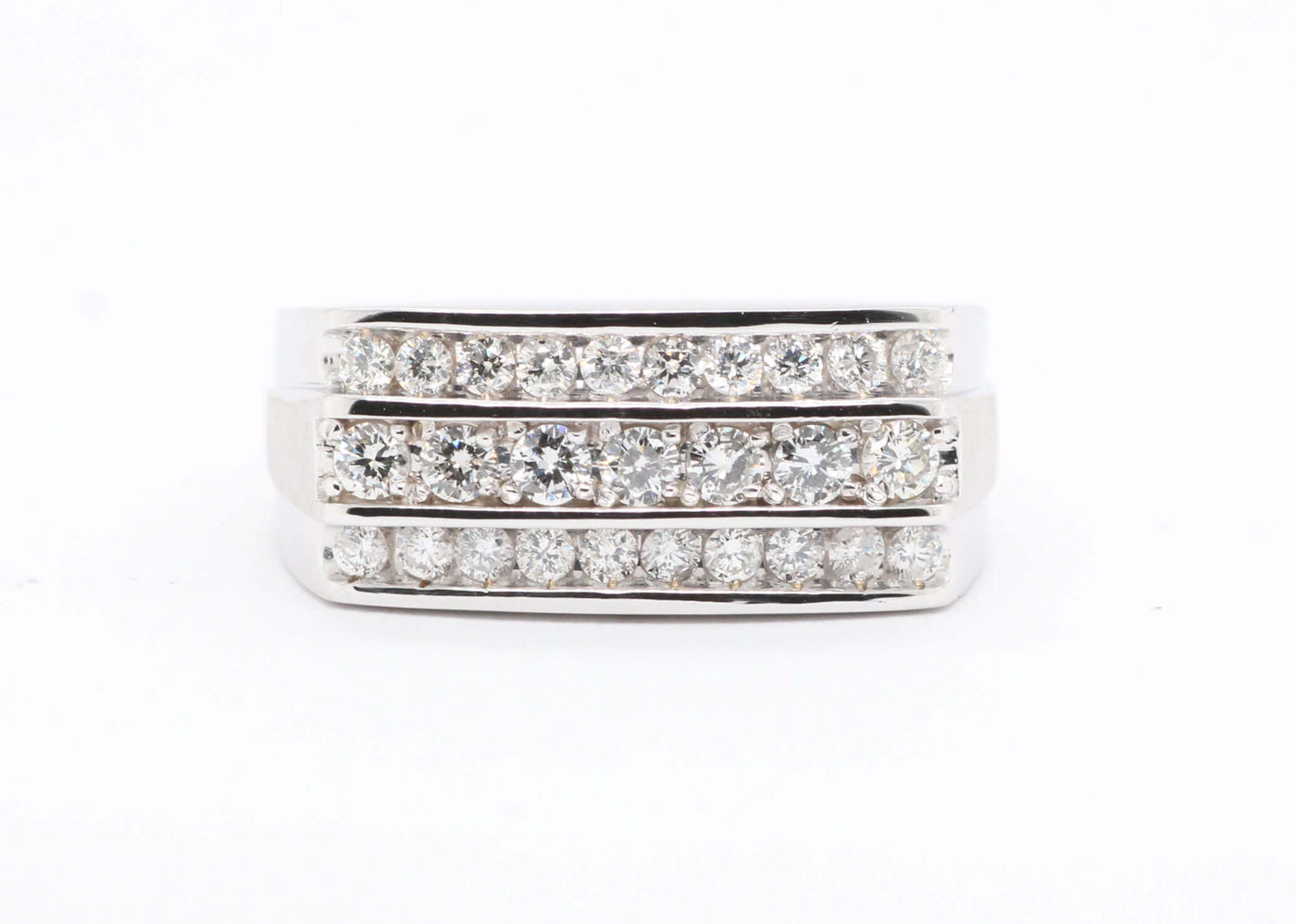 14kw 1.00 cttw gents diamond ring, h-si2 image