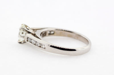 14KW .82CTW DIA BRIDAL RING 
.58CT OVAL CTR J-VS2