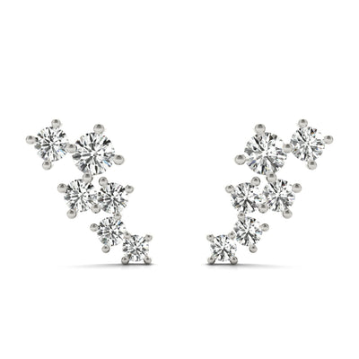 LAB GROWN DIAMOND FASHION EARRINGS ROUND
