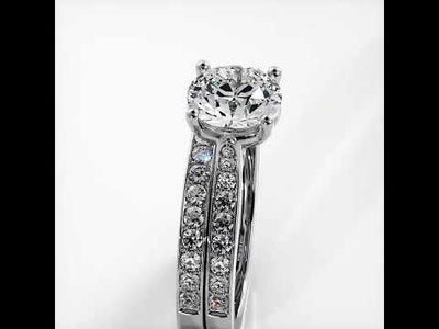 14K Prong Set Natural Diamond Engagement Ring