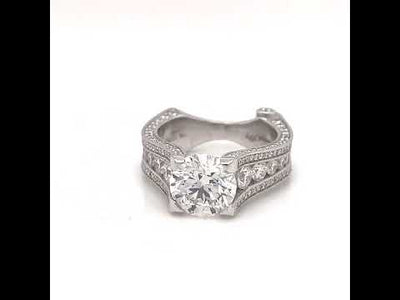 18K 4.77 CTTW White Gold Engagement Ring