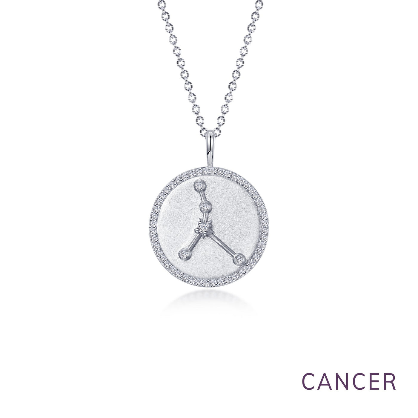 Zodiac Constellation Coin Necklace, Cancer